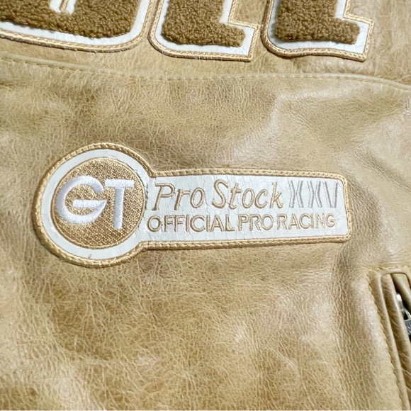 SCHOTT VINTAGE MOTORCYCLE MEN'S LEATHER JACKET  Formula One Racing XXL - Picture 7 of 15